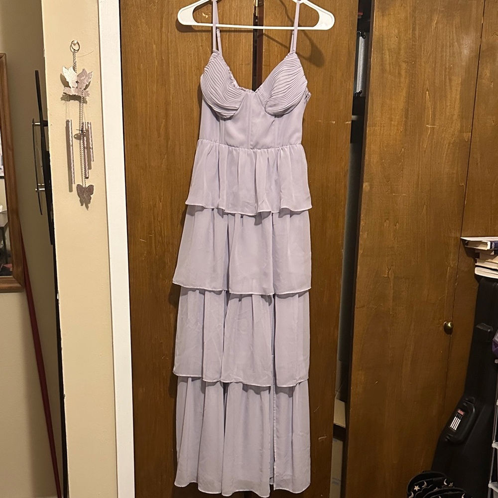 Birdy Grey Lavender Tiered Maxi Dress